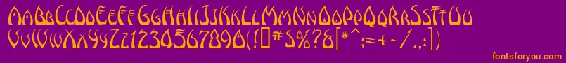 Шрифт WindsweptMf – оранжевые шрифты на фиолетовом фоне