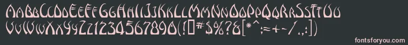 WindsweptMf Font – Pink Fonts on Black Background