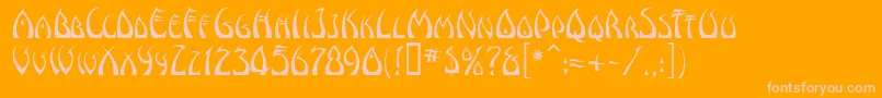WindsweptMf Font – Pink Fonts on Orange Background