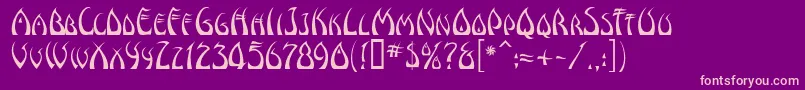 WindsweptMf Font – Pink Fonts on Purple Background