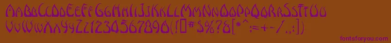 WindsweptMf Font – Purple Fonts on Brown Background