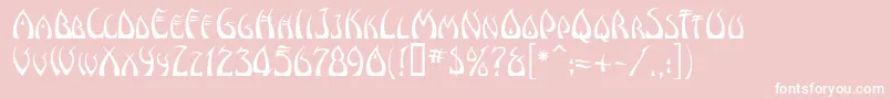 WindsweptMf Font – White Fonts on Pink Background