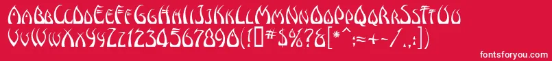 WindsweptMf Font – White Fonts on Red Background