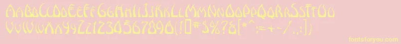 WindsweptMf Font – Yellow Fonts on Pink Background