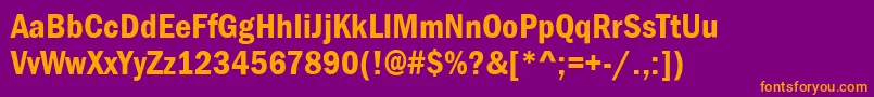 StGothicBoldCondensed Font – Orange Fonts on Purple Background