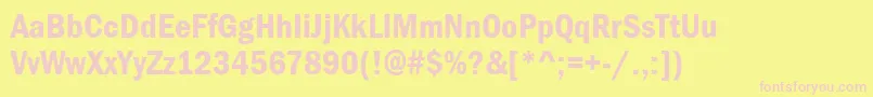 StGothicBoldCondensed Font – Pink Fonts on Yellow Background