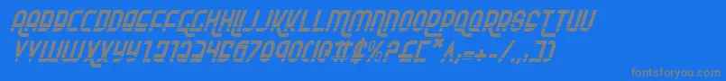 Rokikierlai Font – Gray Fonts on Blue Background