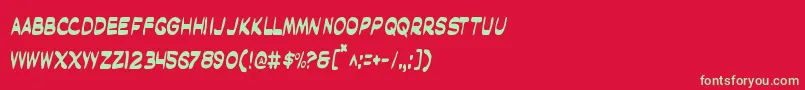 Maskc Font – Green Fonts on Red Background