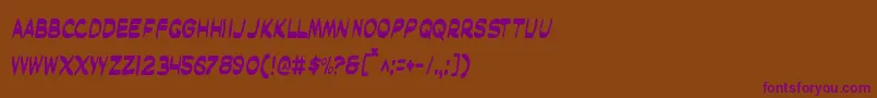 Maskc Font – Purple Fonts on Brown Background