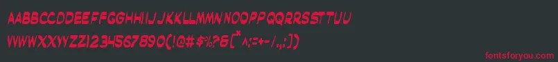 フォントMaskc – 黒い背景に赤い文字