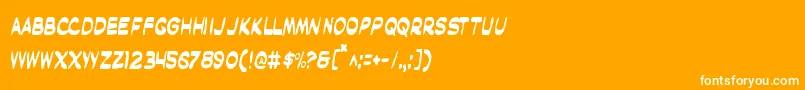 Maskc Font – White Fonts on Orange Background