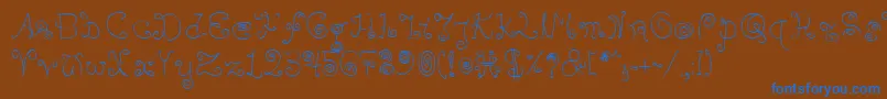 More about Bpilialena Font Bpilialena Font – Blue Fonts on Brown Background