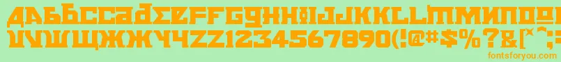 KremlinBolshevikBold Font – Orange Fonts on Green Background