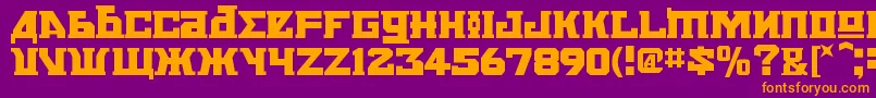 KremlinBolshevikBold Font – Orange Fonts on Purple Background