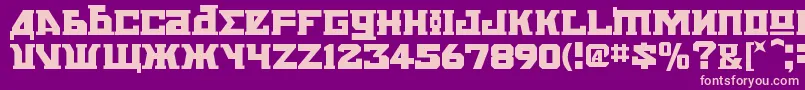 KremlinBolshevikBold Font – Pink Fonts on Purple Background