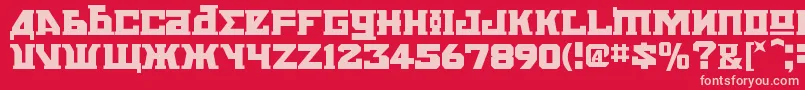 フォントKremlinBolshevikBold – 赤い背景にピンクのフォント