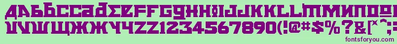 KremlinBolshevikBold Font – Purple Fonts on Green Background