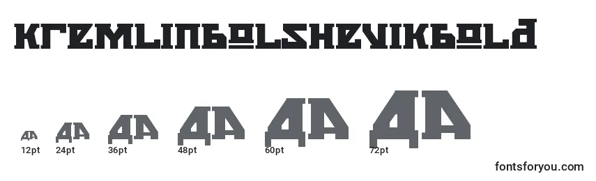 Размеры шрифта KremlinBolshevikBold