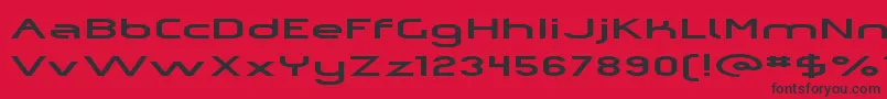 Omiczp Font – Black Fonts on Red Background