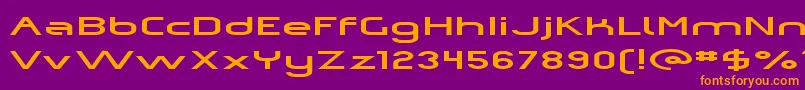 Omiczp Font – Orange Fonts on Purple Background