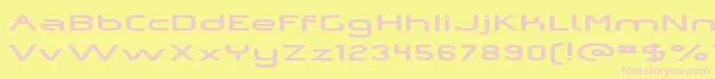 Omiczp Font – Pink Fonts on Yellow Background