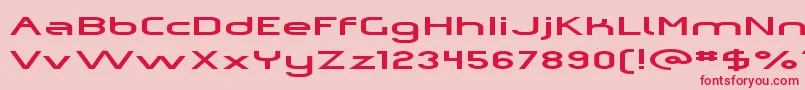 Omiczp Font – Red Fonts on Pink Background