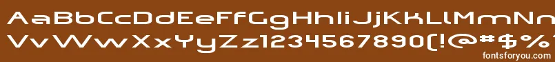 フォントOmiczp – 茶色の背景に白い文字