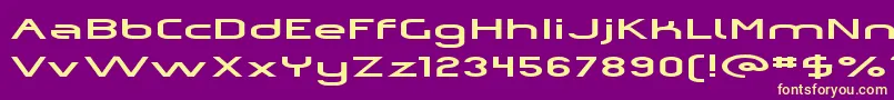 Omiczp Font – Yellow Fonts on Purple Background