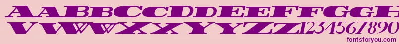 FatestWideItalic Font – Purple Fonts on Pink Background
