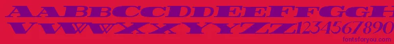 FatestWideItalic Font – Purple Fonts on Red Background