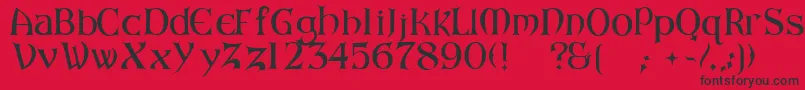 ArkhamReg Font – Black Fonts on Red Background