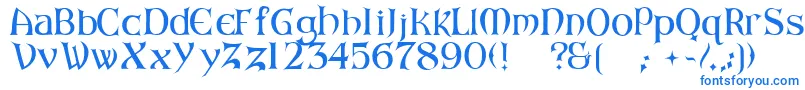 ArkhamReg Font – Blue Fonts on White Background