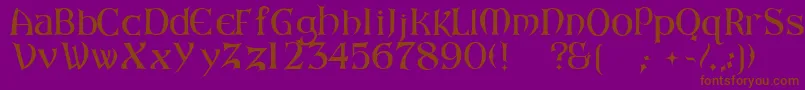 ArkhamReg Font – Brown Fonts on Purple Background