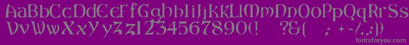 ArkhamReg Font – Gray Fonts on Purple Background