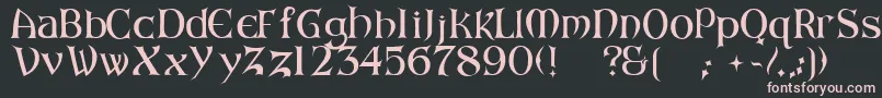 ArkhamReg Font – Pink Fonts on Black Background