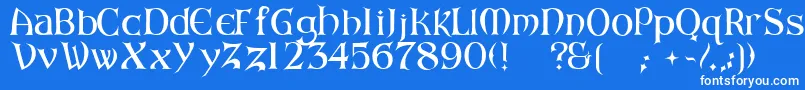 ArkhamReg Font – White Fonts on Blue Background