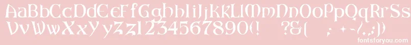 ArkhamReg Font – White Fonts on Pink Background