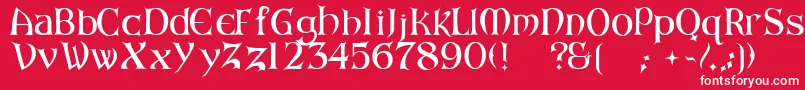 ArkhamReg Font – White Fonts on Red Background