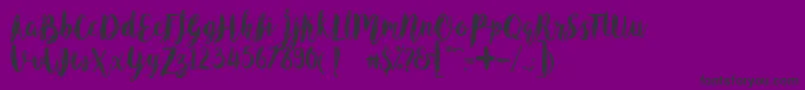 AngelineVintageDemo Font – Black Fonts on Purple Background