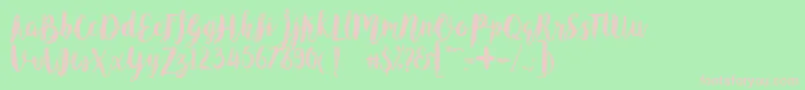 AngelineVintageDemo Font – Pink Fonts on Green Background