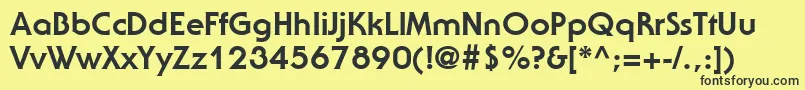 ItcSerifGothicLtExtraBold Font – Black Fonts on Yellow Background