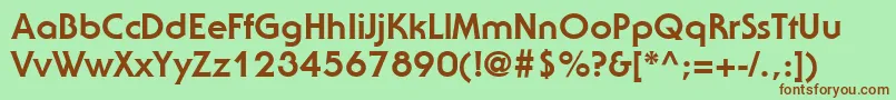 ItcSerifGothicLtExtraBold Font – Brown Fonts on Green Background