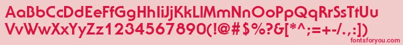 ItcSerifGothicLtExtraBold Font – Red Fonts on Pink Background