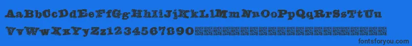 Banqued Font – Black Fonts on Blue Background