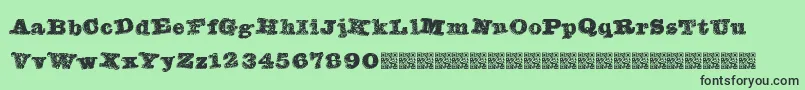 Banqued Font – Black Fonts on Green Background