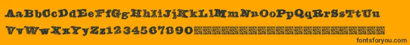 Banqued Font – Black Fonts on Orange Background