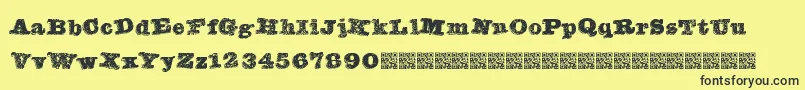 Banqued Font – Black Fonts on Yellow Background