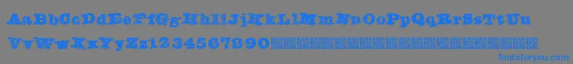 Banqued-Schriftart – Blaue Schriften auf grauem Hintergrund