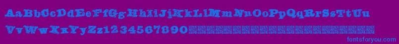 Banqued Font – Blue Fonts on Purple Background