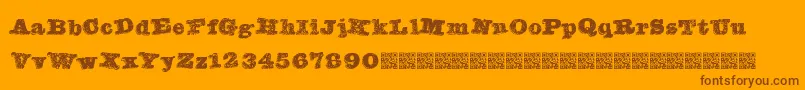 Banqued Font – Brown Fonts on Orange Background